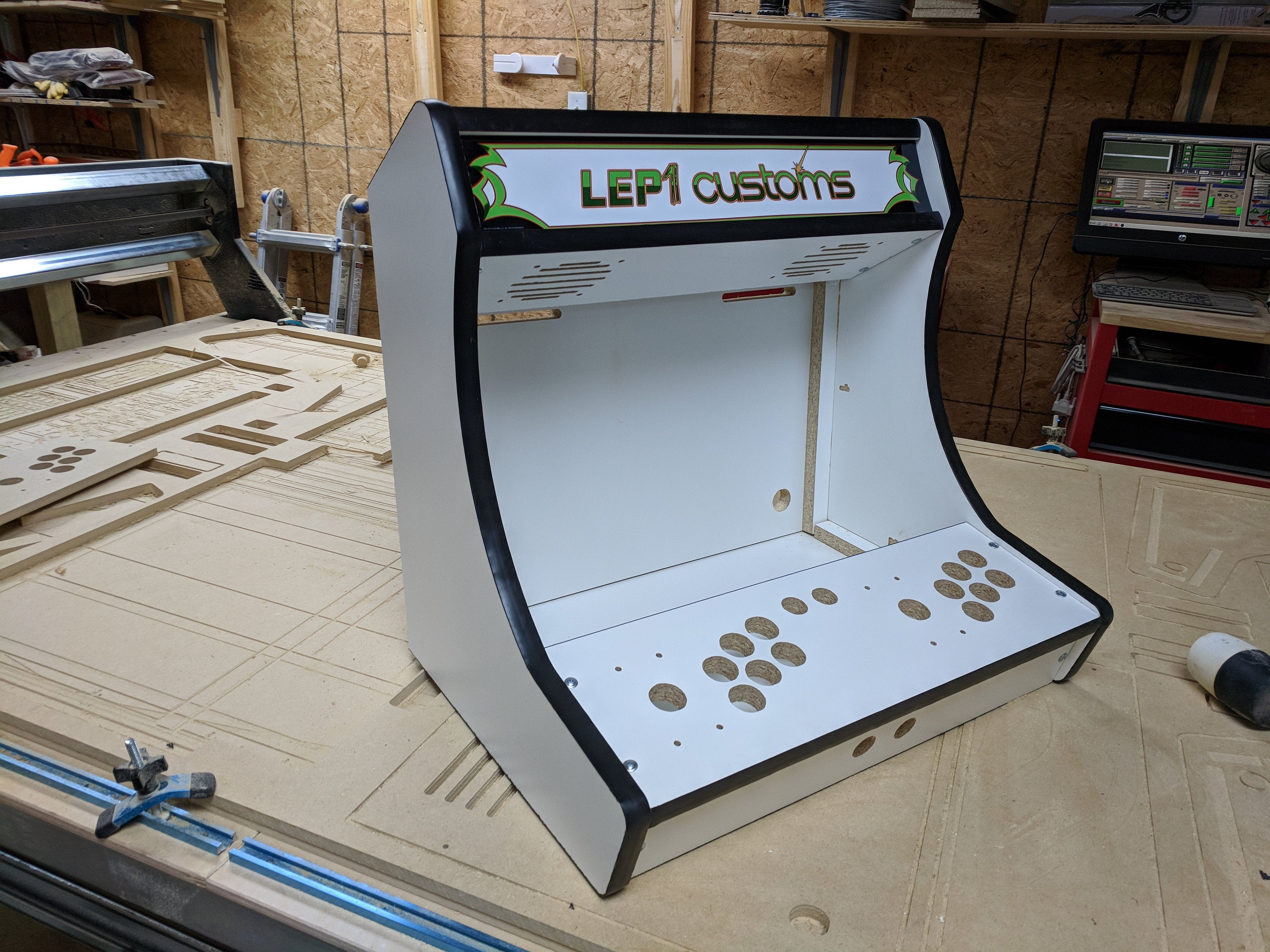 LVL32X4 4 Player Bartop Arcade Cabinet Kit for 27 to 32 screens(SANW –  LEP1 Customs