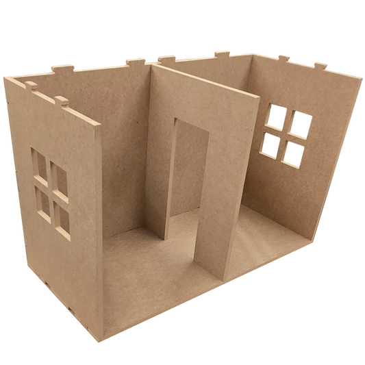 MIDDLE FLOOR for "Springhill" Fashion Doll Scale (1:6) Modular, Customizable, and Stackable Dollhouse Kit